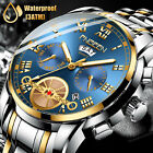 Fngeen Men s Watch Relojes De Hombre Stainless Steel Quartz Classic Waterproof