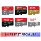 Sandisk Micro Sd Card 32gb 64gb 128gb 256gb 512 1tb Extreme Pro Ultra Memory Lot