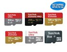 Sandisk Micro Sd Card 64gb 128gb 256gb 512gb Extreme Pro Ultra Memory Cards Lot