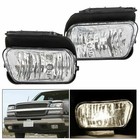 03-06 Chevy Silverado Avalanche 1500 2500 Clear Bumper Fog Lights Lamps Pair