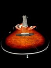 New Flamed 12 String Deluxe Acoustic Electric Round Back Elite Guitar-with Eq