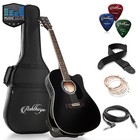 Full-size Cutaway Thinline Acoustic-electric Guitar With Gig Bag   Eq