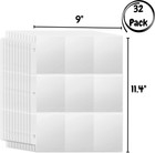 576 Baseball Card Sleeves Trading Photocard Binder Sheets Protectors 9 Pocket