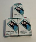 Fuji Fujifilm Instax Mini Instant Film Blue 10 Sheets Lot Of 3 Exp 05 2023