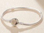 Authentic Pand ra Bracelet 2-tone Signature W 14k 590741cz With Gift Box Us