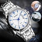 Waterproof Men s Classic Watch Stainless Steel Quartz Analog Business Wristwatch
