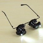 20x Magnifying Glass Led Light Head Loupe Jeweler Watch Bright Magnifier Lens