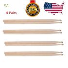 4 Pairs 5a Drum Sticks Drumsticks Maple Wood Music Band Jazz Rock Set Tip New