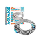 Aqua Joe Ajsgh25 Heavy-duty Spiral Constructed Stainless Steel Garden Hose 25ft