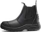 Chelsea Work Boot Steel Toe Leather Nonslip Construction Safety Work Shoe Wide
